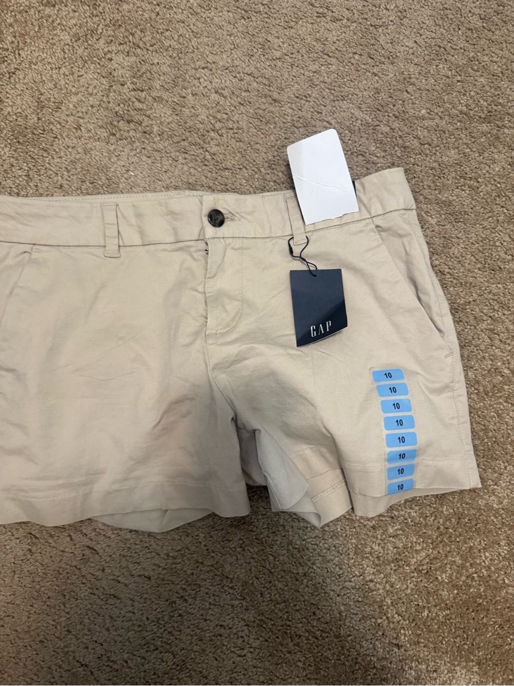 GAP Women’s Khaki Flat-Front Shorts - Beige